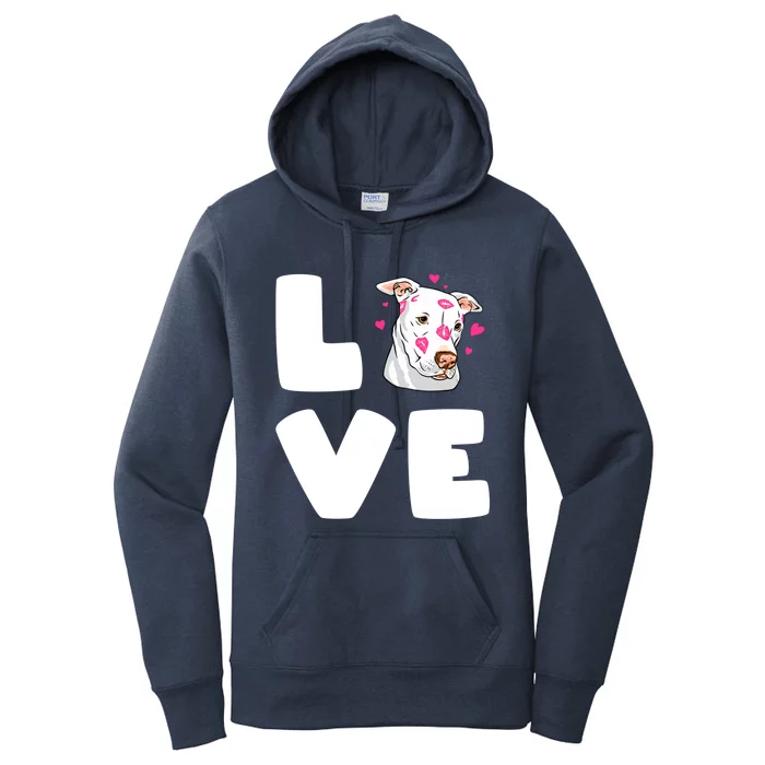 I Love My Pitbull Love Pitbull Pittie Dog Moms Dads Meaningful Gift Women's Pullover Hoodie