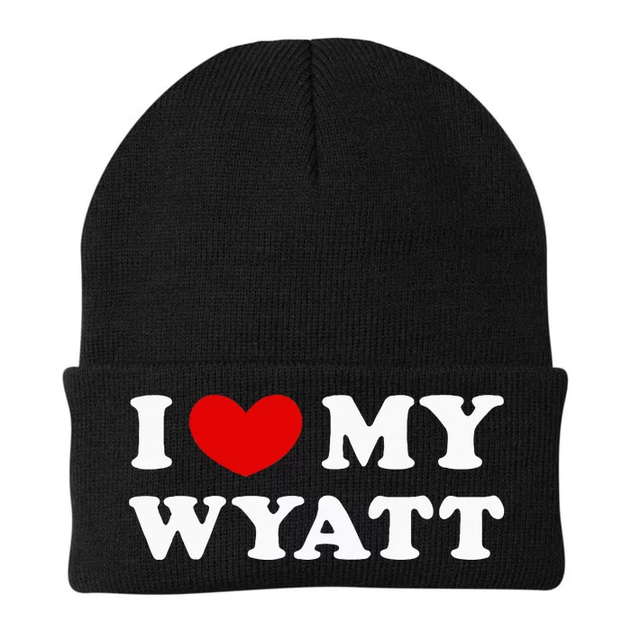 I Love My Wyatt Knit Cap Winter Beanie