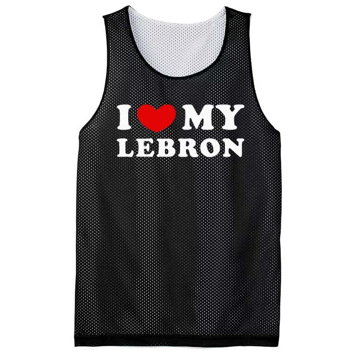 I Love My Lebron I Heart My Lebron Mesh Reversible Basketball Jersey Tank