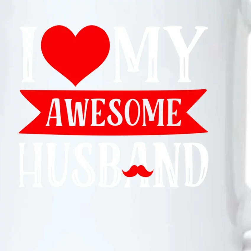 I Love My Awesome Husband Matching Couple Valentine's Day Cute Gift Black Color Changing Mug