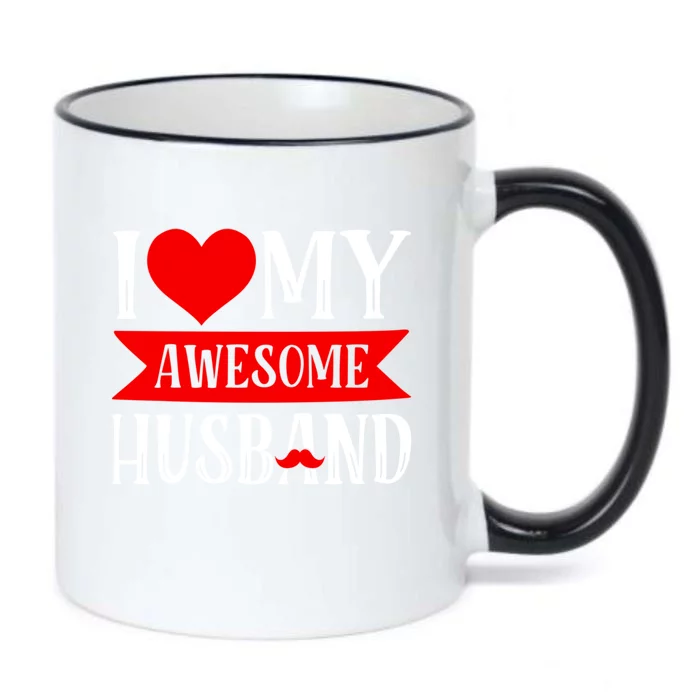 I Love My Awesome Husband Matching Couple Valentine's Day Cute Gift Black Color Changing Mug