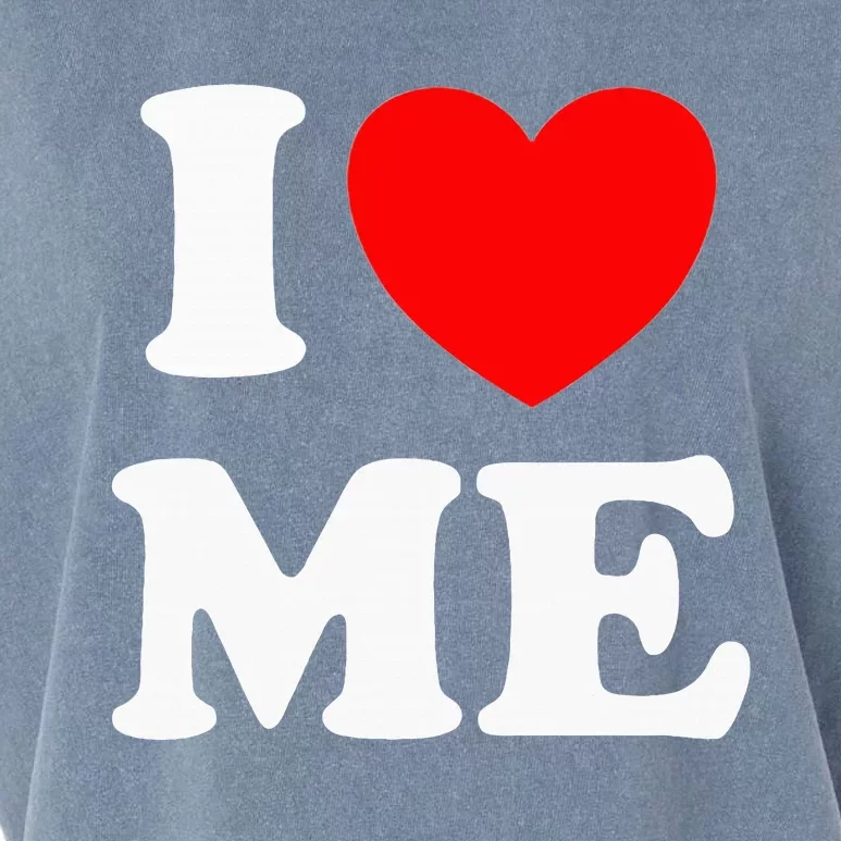 I Love Me I Red Heart Me I Love Me Myself And I Garment-Dyed Women's Muscle Tee