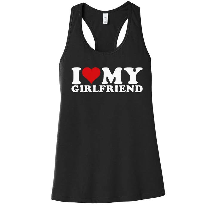 I Love My Girlfriend I Heart My Girlfriend Gf Women's Racerback Tank