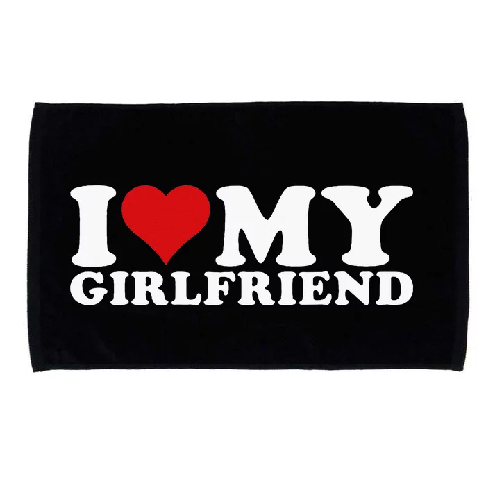 I Love My Girlfriend I Heart My Girlfriend Gf Microfiber Hand Towel