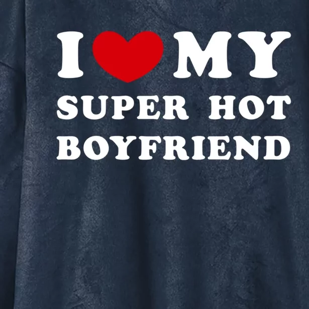 I Love My Super Hot Friend I Heart My Friend Gift Hooded Wearable Blanket