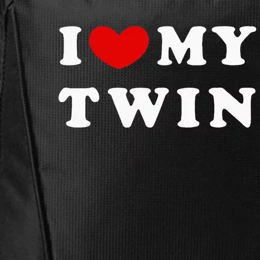 I Love My Twin I Heart My Twin City Backpack