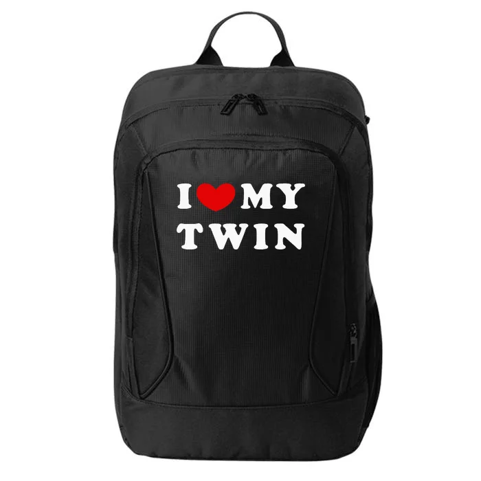 I Love My Twin I Heart My Twin City Backpack