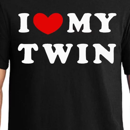 I Love My Twin I Heart My Twin Pajama Set