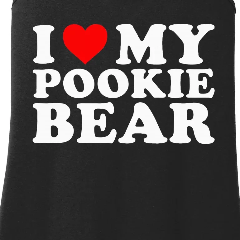 I Love My Pookie Bear Funny Ladies Essential Tank