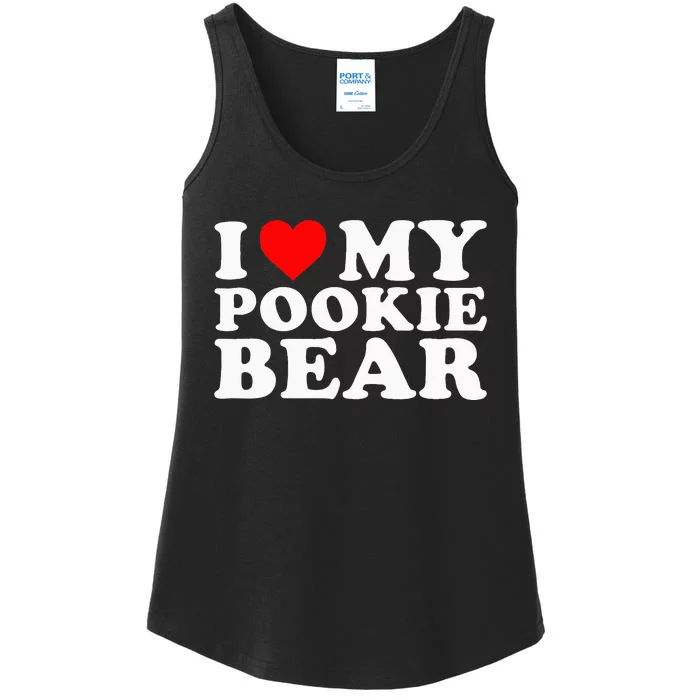 I Love My Pookie Bear Funny Ladies Essential Tank