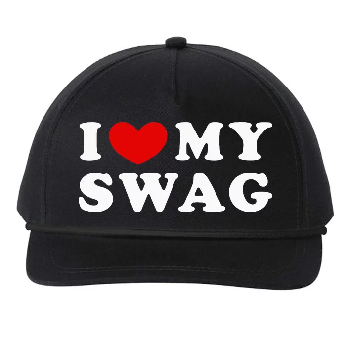 I Love My Swag I Heart My Swag Snapback Five-Panel Rope Hat