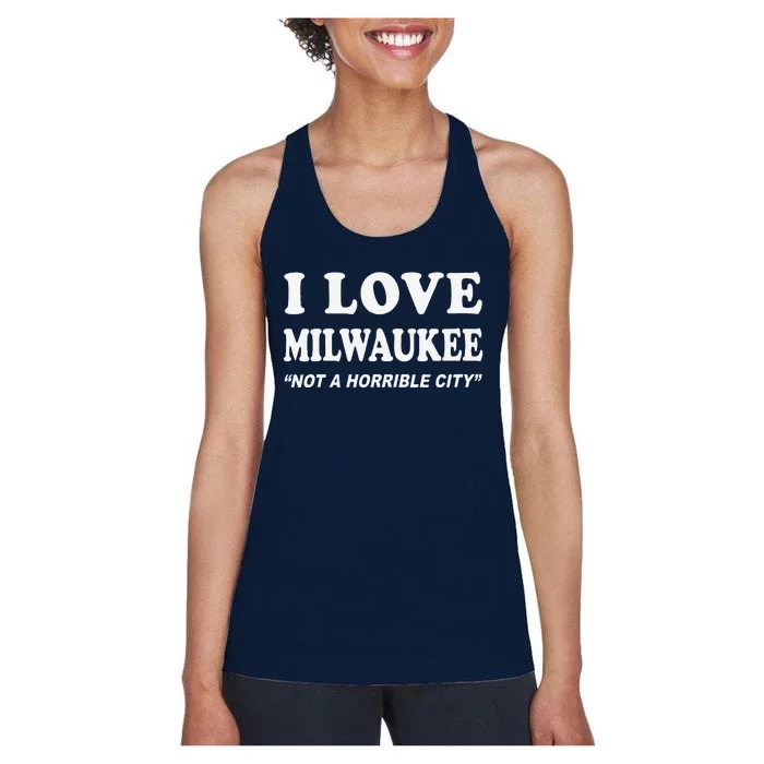 I Love Milwaukee Wisconsin Women's Racerback Tank