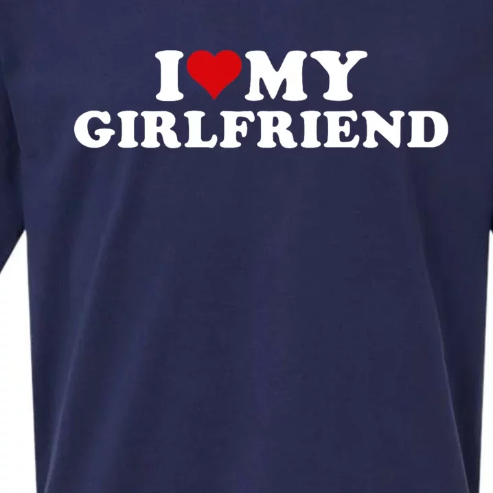 I Love My Hot Girlfriend I Heart My Hot Girlfriend Gf Sueded Cloud Jersey T-Shirt