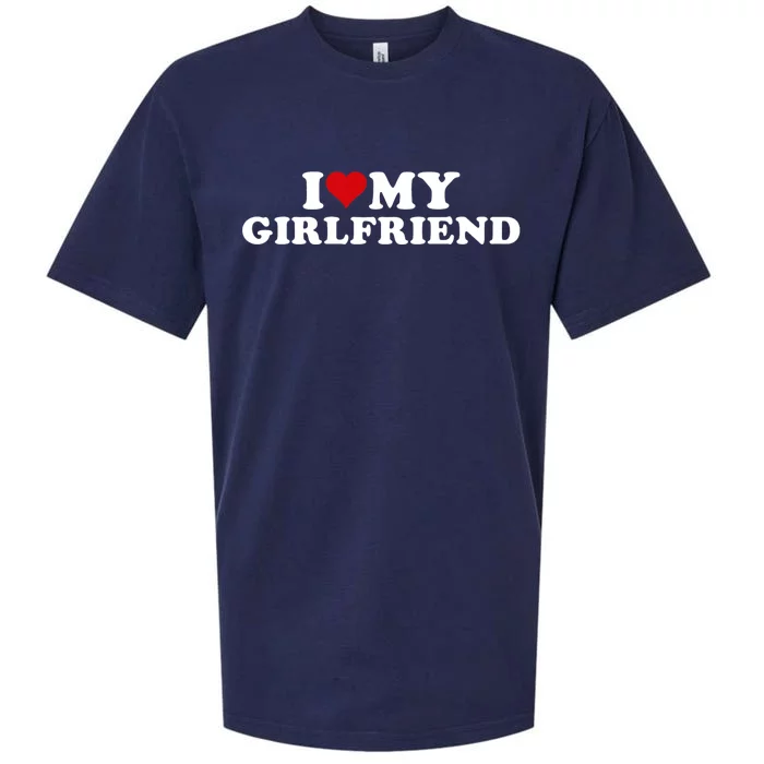 I Love My Hot Girlfriend I Heart My Hot Girlfriend Gf Sueded Cloud Jersey T-Shirt