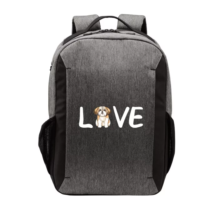 I Love My Shih Tzu Dog Shih Tzu Heart Shih Tzu Love Vector Backpack