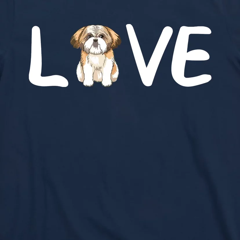 I Love My Shih Tzu Dog Shih Tzu Heart Shih Tzu Love T-Shirt