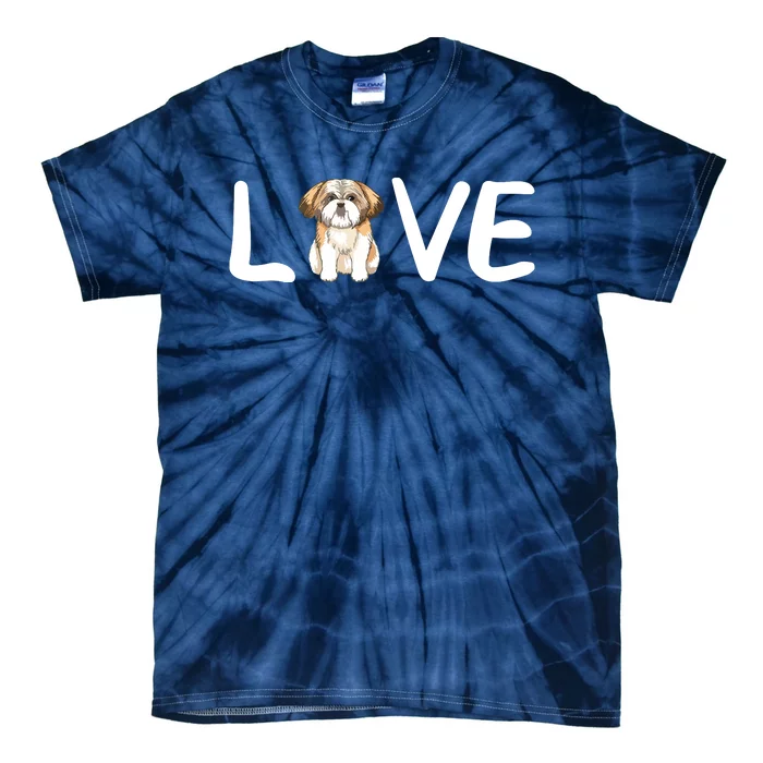 I Love My Shih Tzu Dog Shih Tzu Heart Shih Tzu Love Tie-Dye T-Shirt