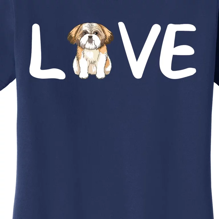 I Love My Shih Tzu Dog Shih Tzu Heart Shih Tzu Love Women's T-Shirt