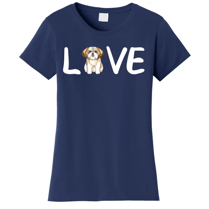 I Love My Shih Tzu Dog Shih Tzu Heart Shih Tzu Love Women's T-Shirt