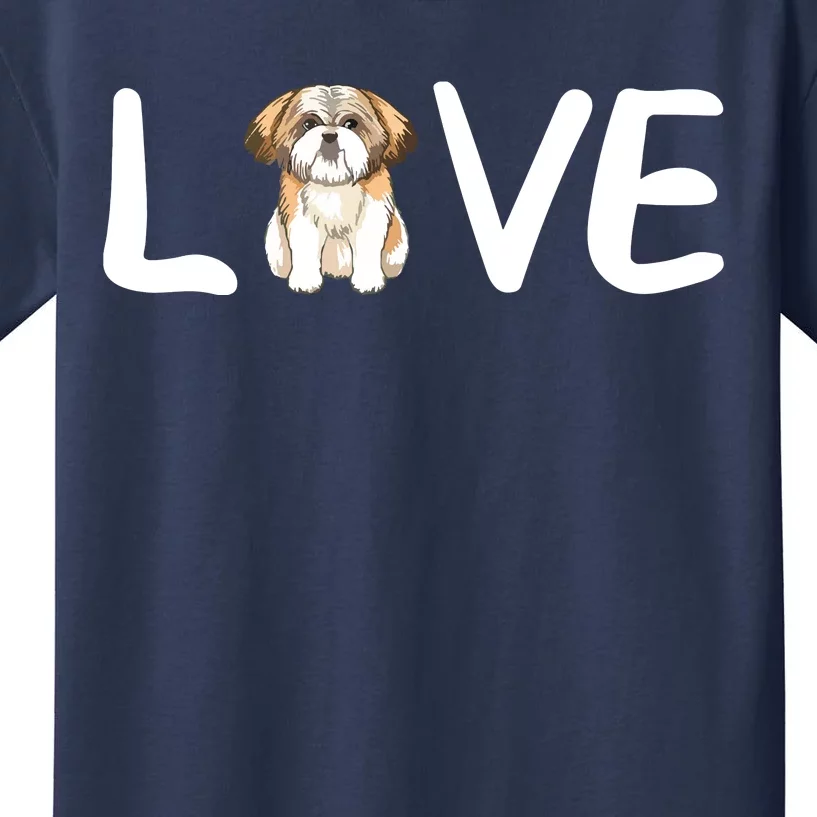 I Love My Shih Tzu Dog Shih Tzu Heart Shih Tzu Love Kids T-Shirt