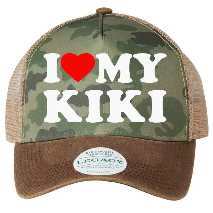 I Love My Kiki Heart Family Legacy Tie Dye Trucker Hat