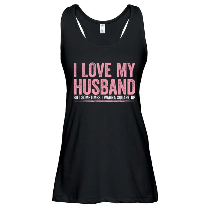 I Love My Husband But Sometimes I Wanna Square Up Vintage Ladies Essential Flowy Tank