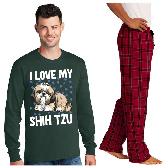 I Love My Shih Tzu Long Sleeve Pajama Set