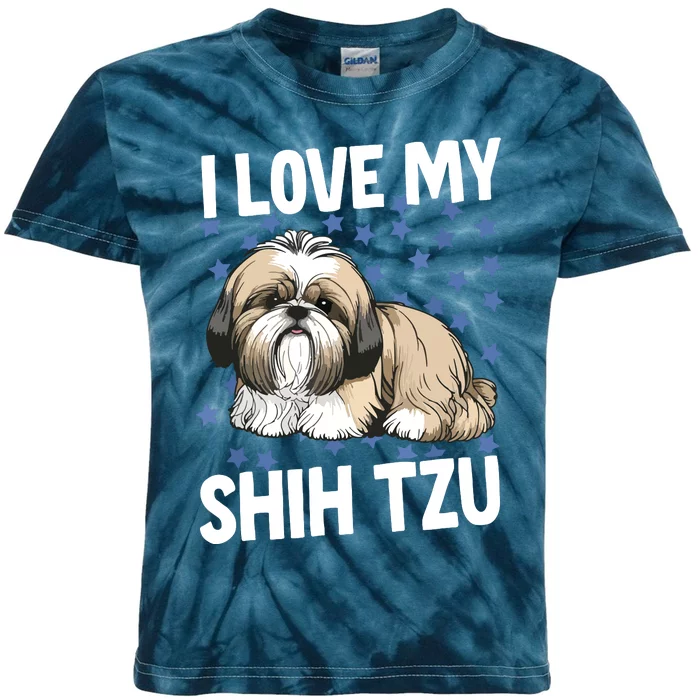 I Love My Shih Tzu Kids Tie-Dye T-Shirt