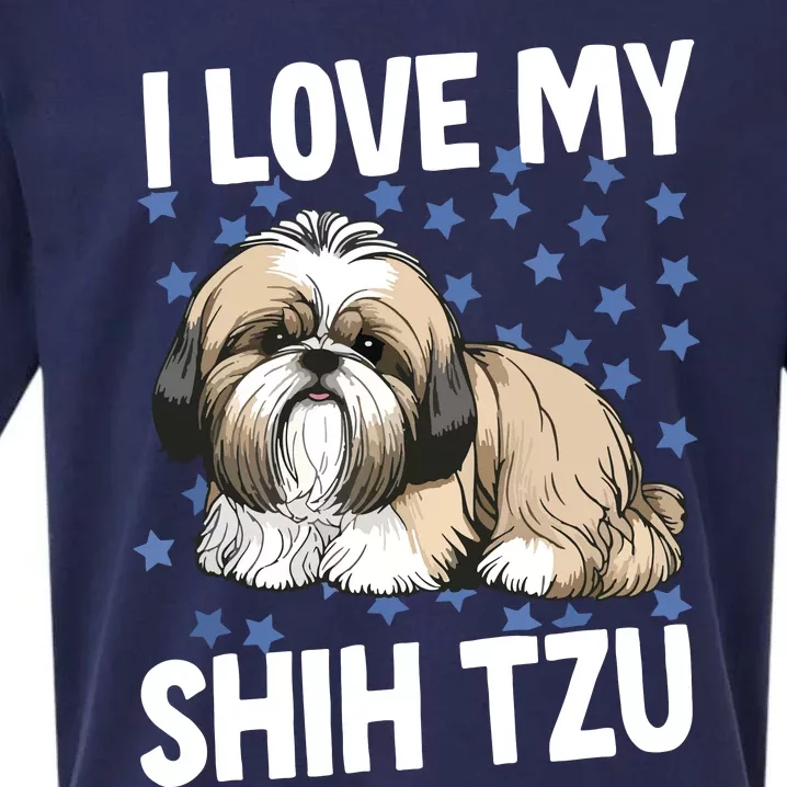 I Love My Shih Tzu Sueded Cloud Jersey T-Shirt