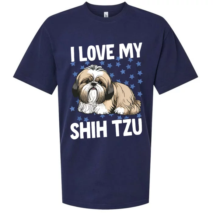 I Love My Shih Tzu Sueded Cloud Jersey T-Shirt