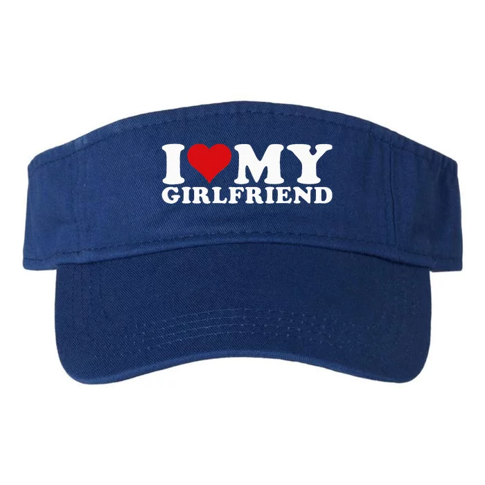 I Love My Girlfriend Gf I Heart My Girlfriend GF Valucap Bio-Washed Visor