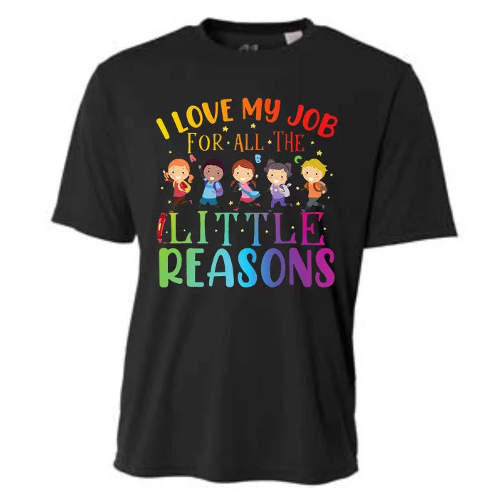 I Love My Job For All The Little Reasons Cute Teaching Cooling Performance Crew T-Shirt