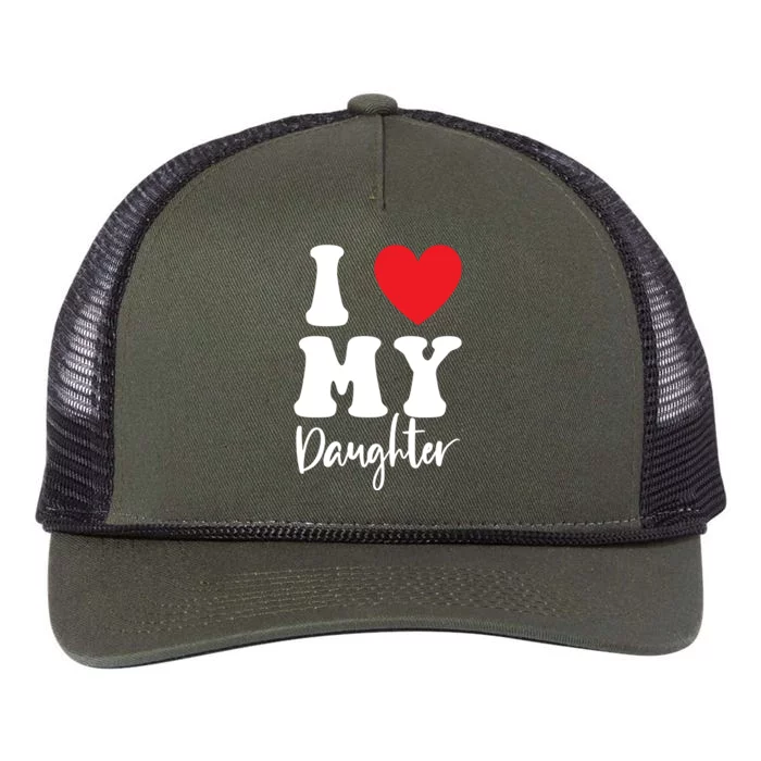 I Love My Daughter Retro Rope Trucker Hat Cap