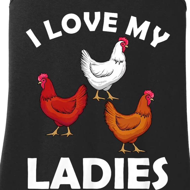 I Love My Ladies Funny Chicken Chicken Whisperer Chicken Lover Ladies Essential Tank