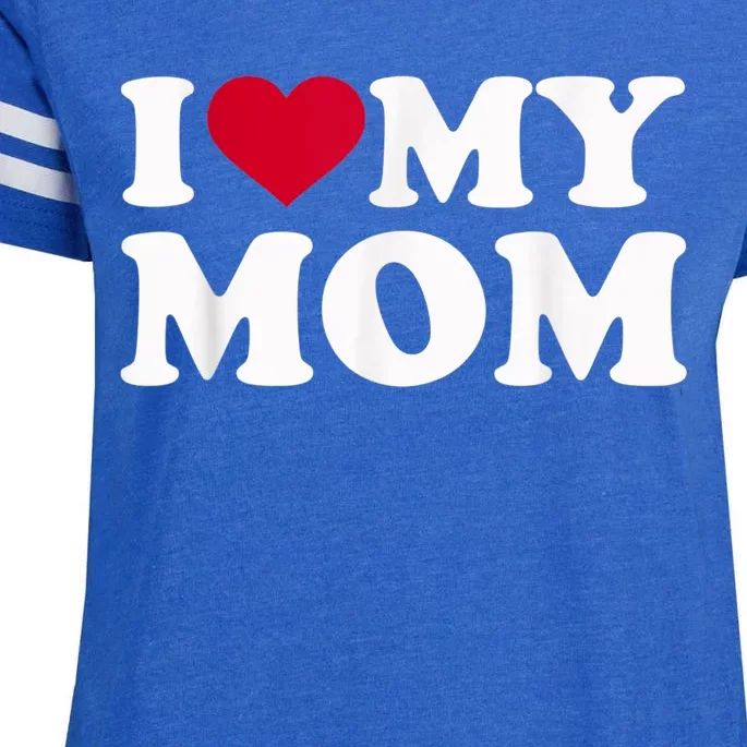 I Love My Mom Enza Ladies Jersey Football T-Shirt