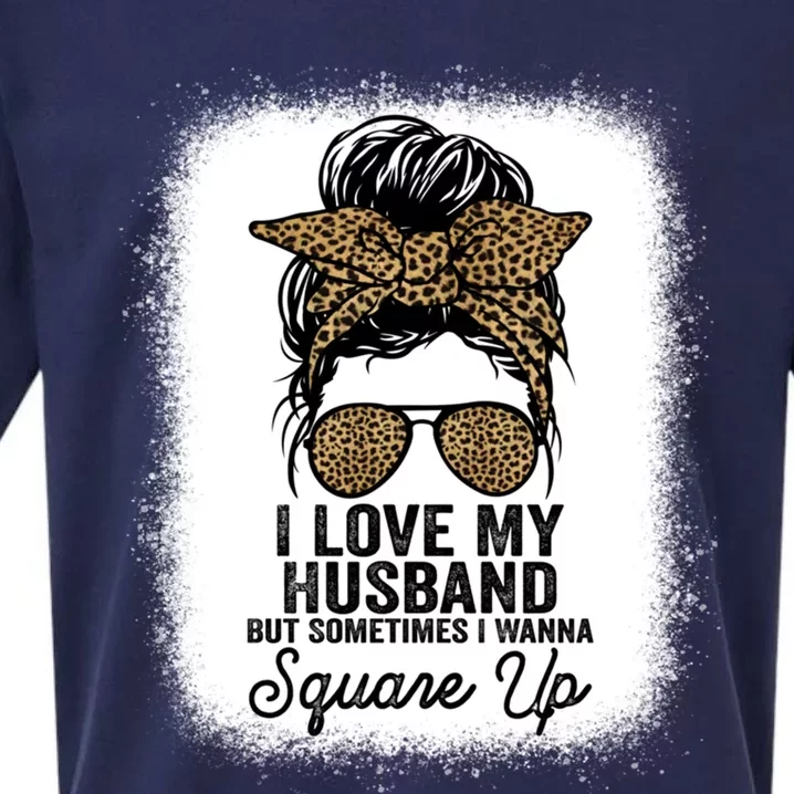 I Love My Husband But Sometimes I Wanna Square Up Funny Joke Gift Sueded Cloud Jersey T-Shirt