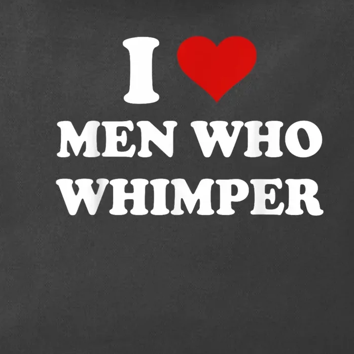 I Love Man Who Whimper Funny I Heart Man Who Whimper Zip Tote Bag