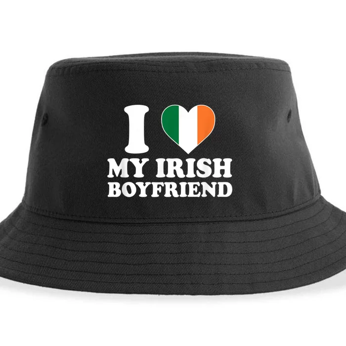 I Love My Irish Boyfriend I Heart My Irish Boyfriend Funny St Patricks Day Sustainable Bucket Hat