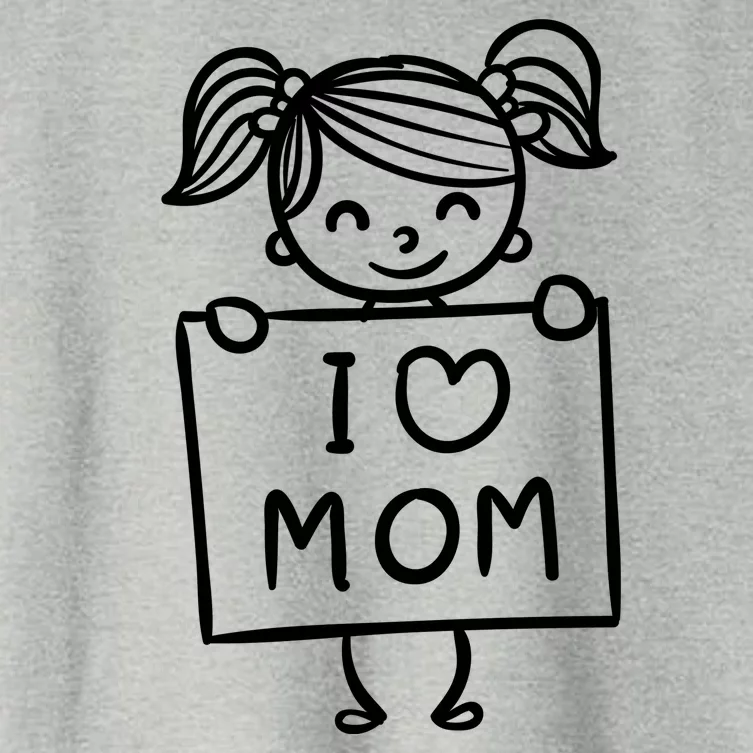 I Love Mom Daughter Gift Women's Crop Top Tee