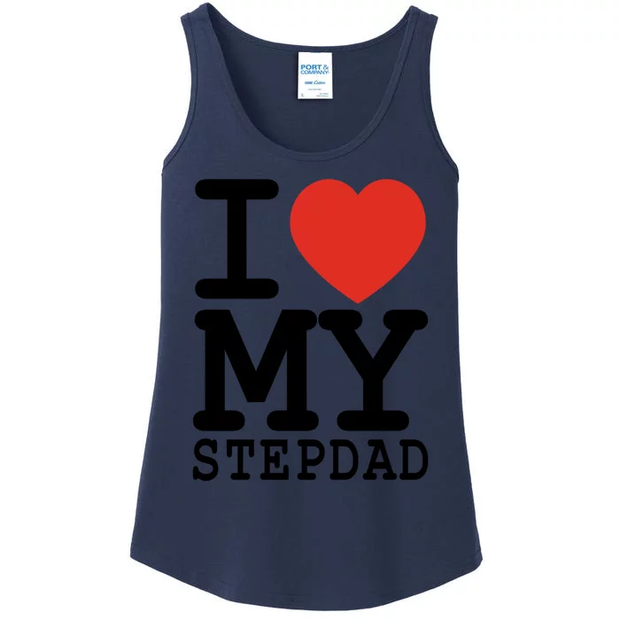 I Love My Stepdad Family Matching Valentines Day Gift Ladies Essential Tank