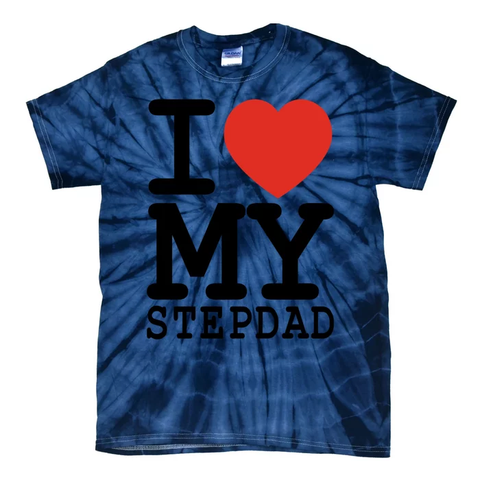 I Love My Stepdad Family Matching Valentines Day Gift Tie-Dye T-Shirt