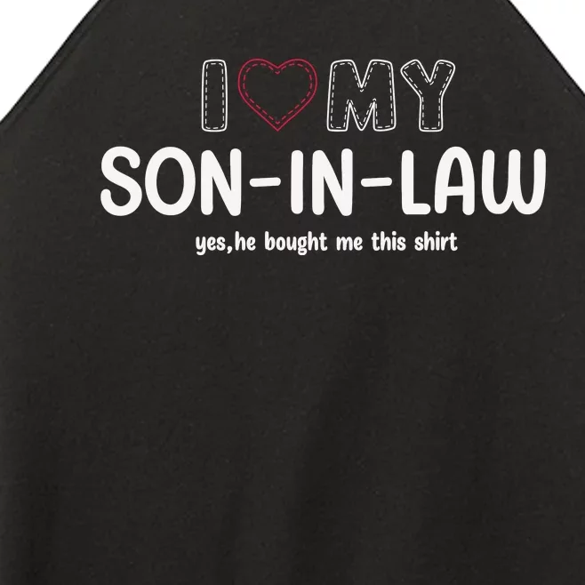 I Love My Son In Law For Father In Law Women’s Perfect Tri Rocker Tank