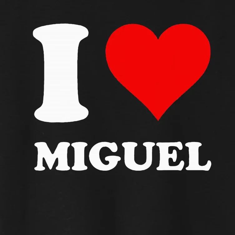 I Love Miguel Women's Crop Top Tee