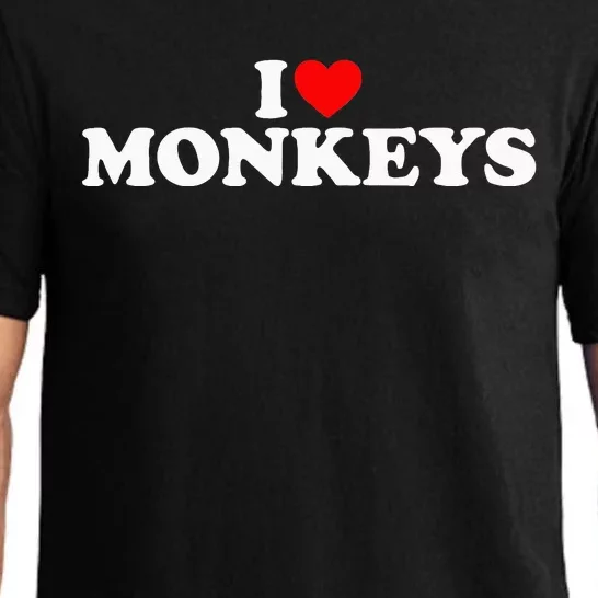 I Love Monkeys Pajama Set