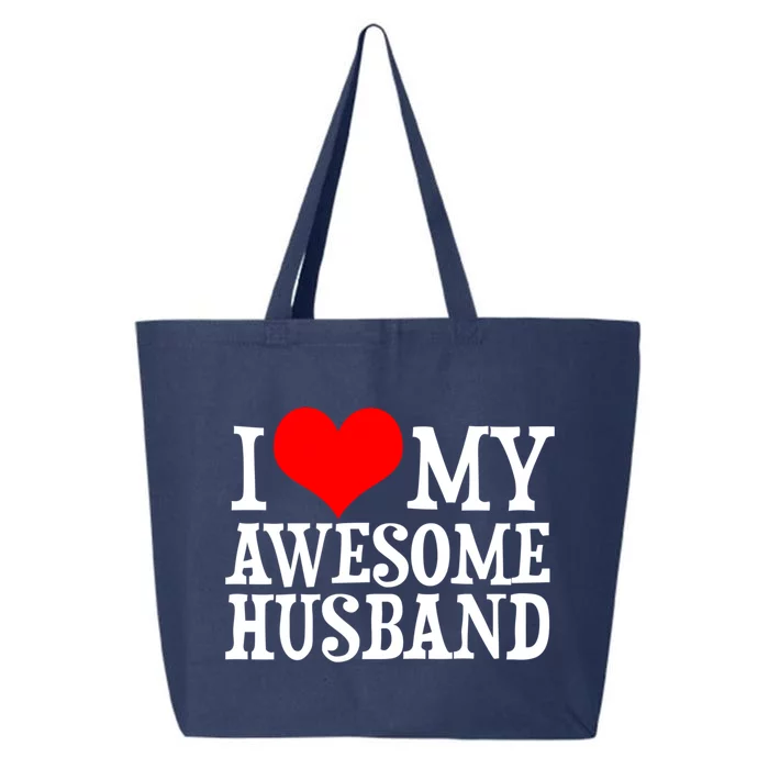 I Love My Awesome Husband Valentines Day Couples Gift 25L Jumbo Tote