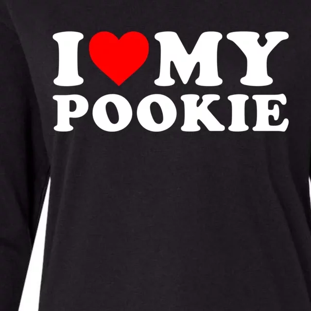 I Love My Pookie I Heart My Pookie Womens Cotton Relaxed Long Sleeve T-Shirt