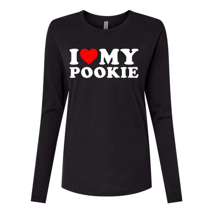 I Love My Pookie I Heart My Pookie Womens Cotton Relaxed Long Sleeve T-Shirt