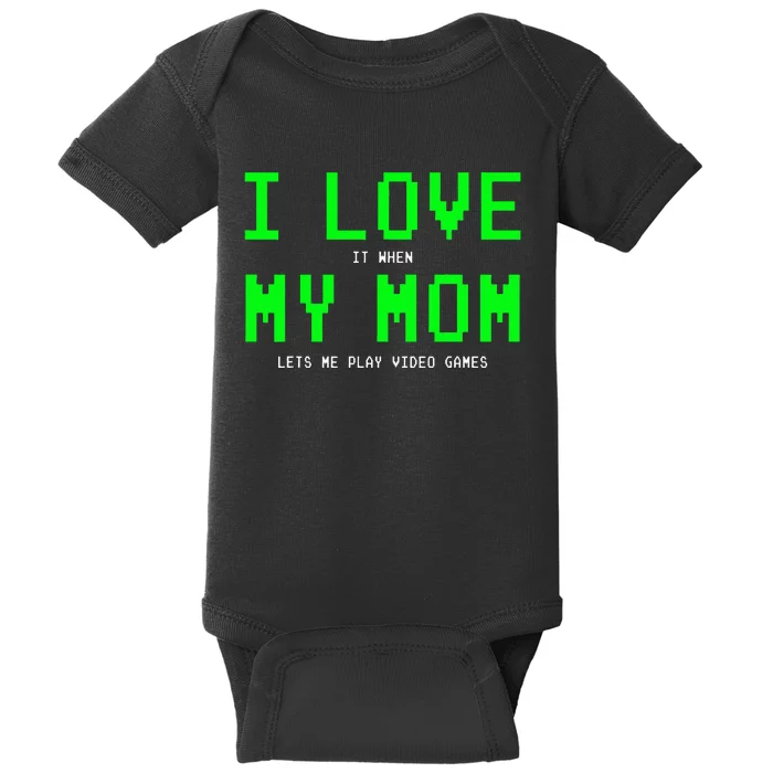 I Love My Mom Gamer Gifts For Teen Video Games Baby Bodysuit