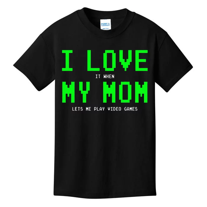 I Love My Mom Gamer Gifts For Teen Video Games Kids T-Shirt