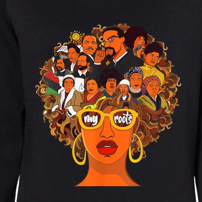 I Love My Roots Back Powerful Black History Month Dna Pride Womens California Wash Sweatshirt